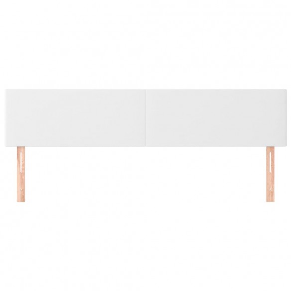 Têtes de lit 2 pcs Blanc 100x5x78/88 cm Similicuir