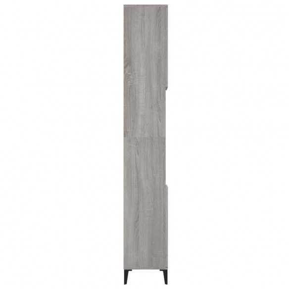 Armoire de bain sonoma gris 30x30x190 cm bois d'ingénierie