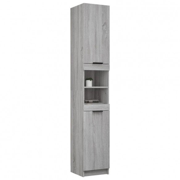 Armoire de bain Sonoma gris 32x34x188,5 cm Bois d'ingénierie