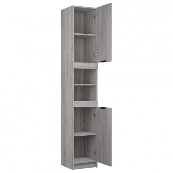 Armoire de bain Sonoma gris 32x34x188,5 cm Bois d'ingénierie