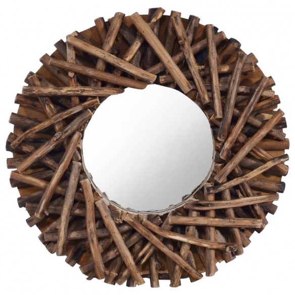 Miroir mural 40 cm Teck Rond