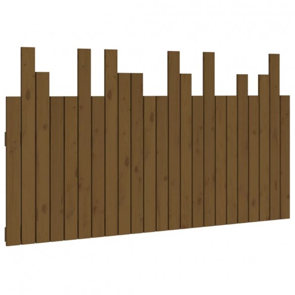 Tête de lit murale Marron miel 146,5x3x80 cm Bois massif de pin