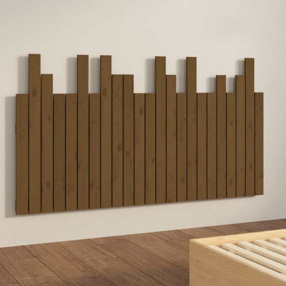 Tête de lit murale Marron miel 146,5x3x80 cm Bois massif de pin