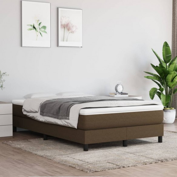 Cadre de lit avec matelas Marron foncé 120x200 cm