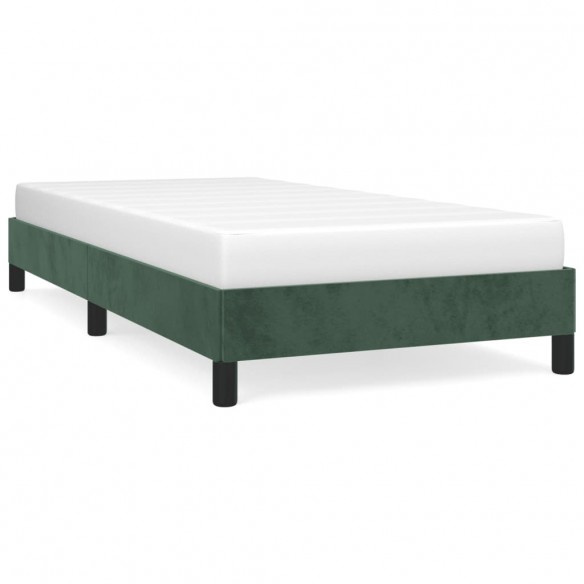 Cadre de lit Vert foncé 90x200 cm Velours