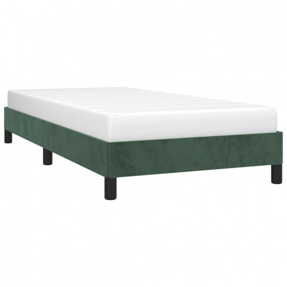 Cadre de lit Vert foncé 90x200 cm Velours