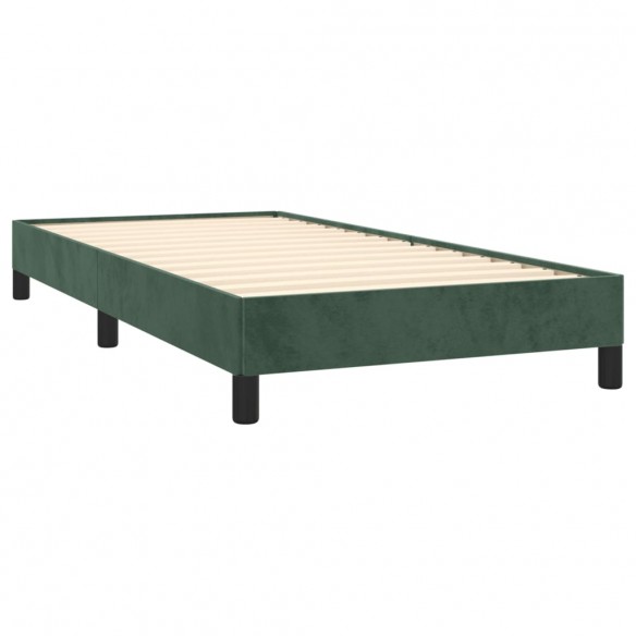 Cadre de lit Vert foncé 90x200 cm Velours