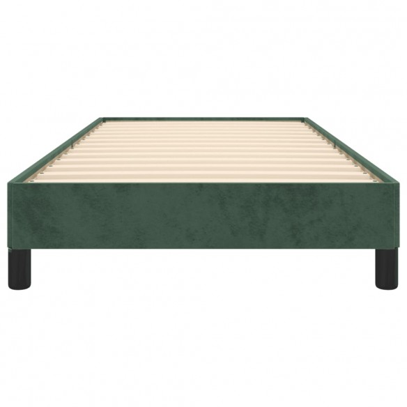 Cadre de lit Vert foncé 90x200 cm Velours