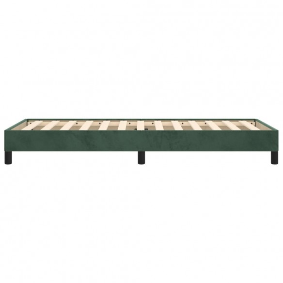 Cadre de lit Vert foncé 90x200 cm Velours