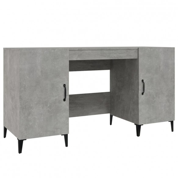 Bureau Gris béton 140x50x75 cm Bois d'ingénierie