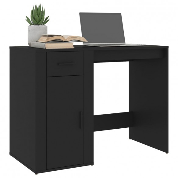 Bureau Noir 100x49x75 cm Bois d'ingénierie