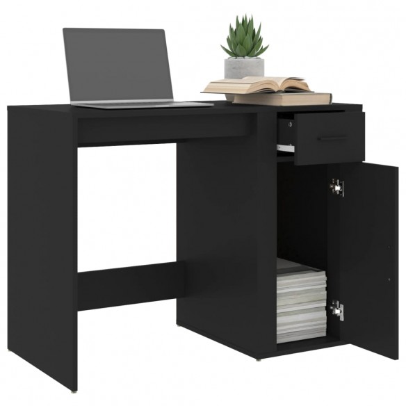 Bureau Noir 100x49x75 cm Bois d'ingénierie