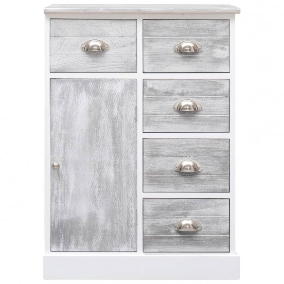 Buffet avec 10 tiroirs Gris 113x30x79 cm Bois