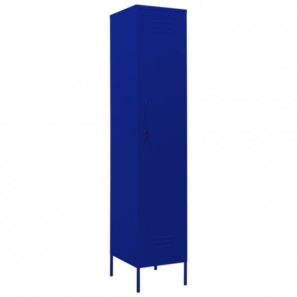 Armoire à casiers Bleu marine 35x46x180 cm Acier