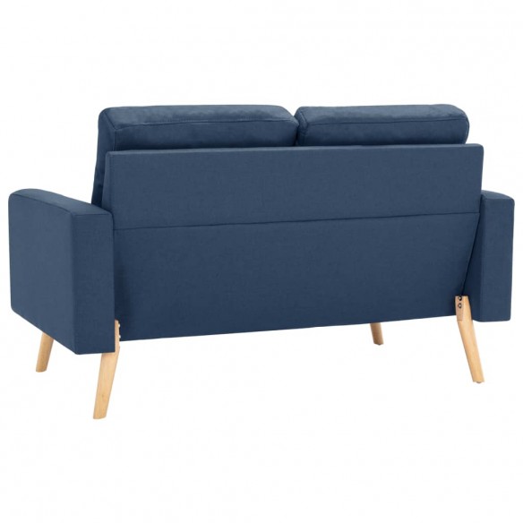 Ensemble de canapé 2 pcs Tissu Bleu