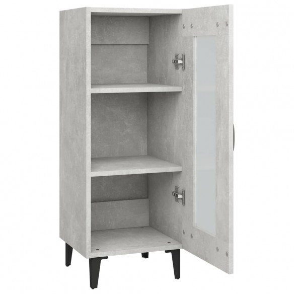 Buffet Gris béton 34,5x34x90 cm Bois d'ingénierie