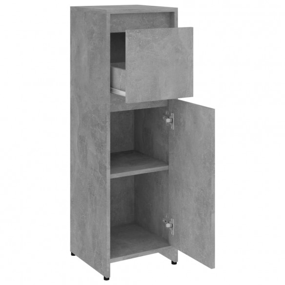 Armoire de salle de bain Gris béton 30x30x95 cm Aggloméré