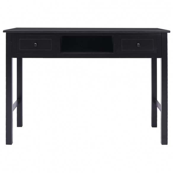 Buffet Noir 108x45x76 cm Bois de Paulownia massif