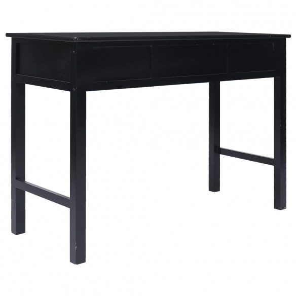 Buffet Noir 108x45x76 cm Bois de Paulownia massif