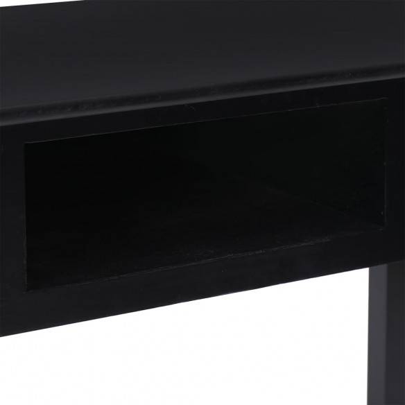 Buffet Noir 108x45x76 cm Bois de Paulownia massif