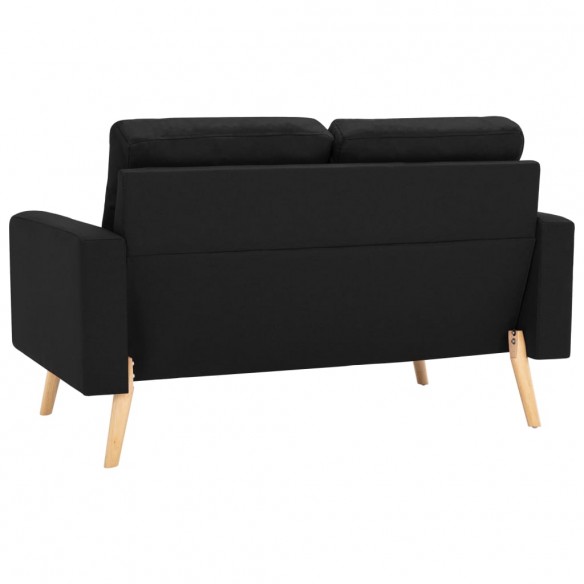 Ensemble de canapés 3 pcs Tissu Noir