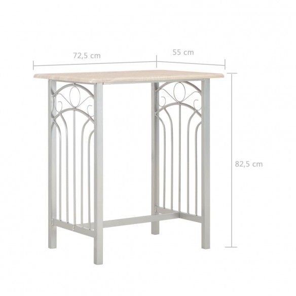 Ensemble de bar 3 pcs Bois et acier