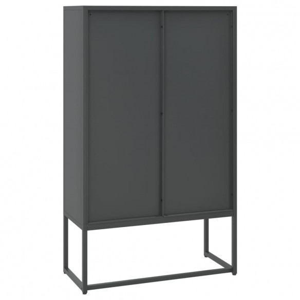 Buffet haut Anthracite 80x35x135 cm Acier