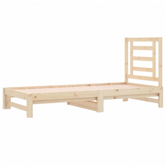 Lit coulissant 2x(90x190) cm Bois de pin massif