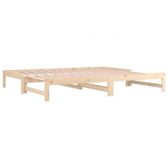 Lit coulissant 2x(90x190) cm Bois de pin massif