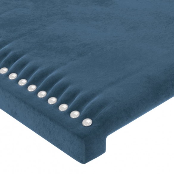 Têtes de lit 4 pcs Bleu foncé 100x5x78/88 cm Velours