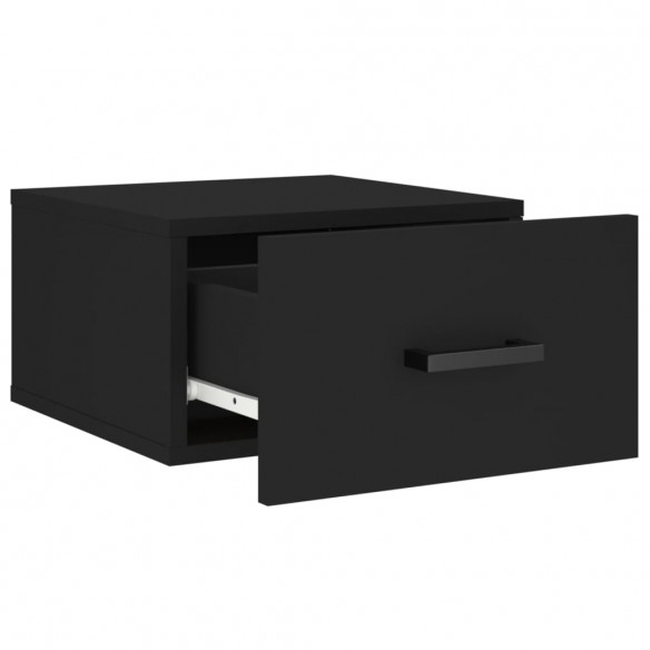 Tables de chevet murales 2 pcs noir 35x35x20 cm