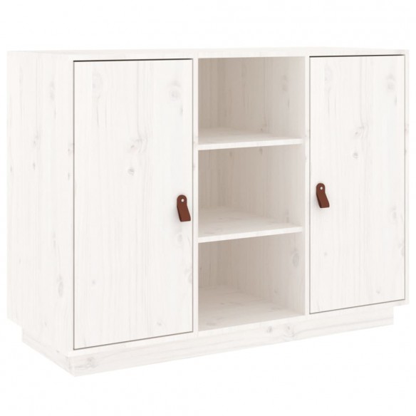 Buffet Blanc 100x40x75 cm Bois massif de pin