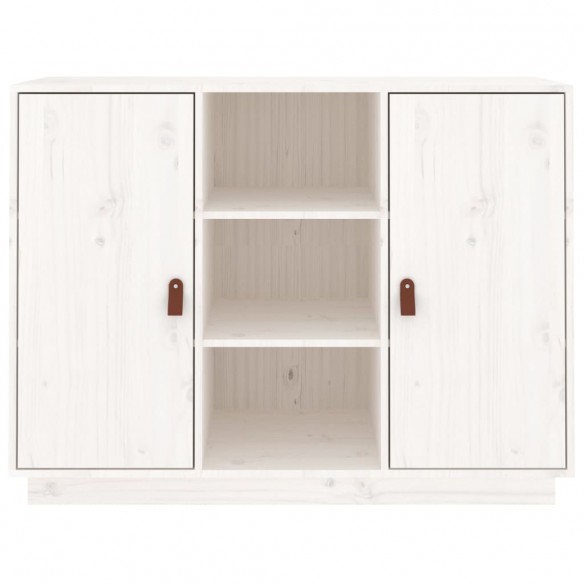 Buffet Blanc 100x40x75 cm Bois massif de pin