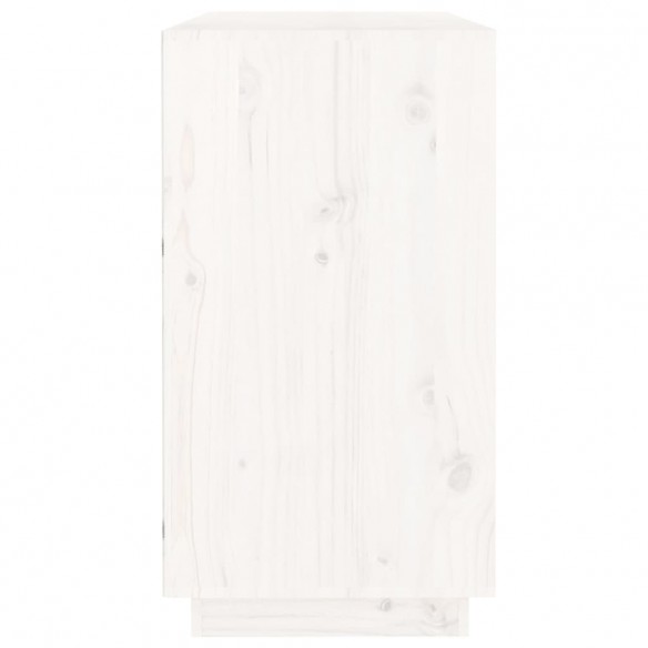 Buffet Blanc 100x40x75 cm Bois massif de pin