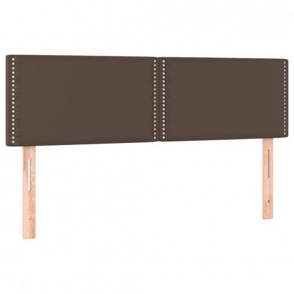 Têtes de lit 2 pcs Marron 72x5x78/88 cm Similicuir