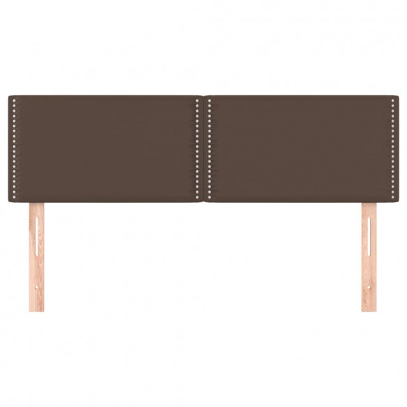 Têtes de lit 2 pcs Marron 72x5x78/88 cm Similicuir