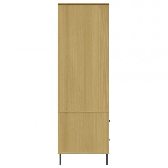 Garde-robe avec pieds en métal Marron 90x55x172,5 cm Bois OSLO