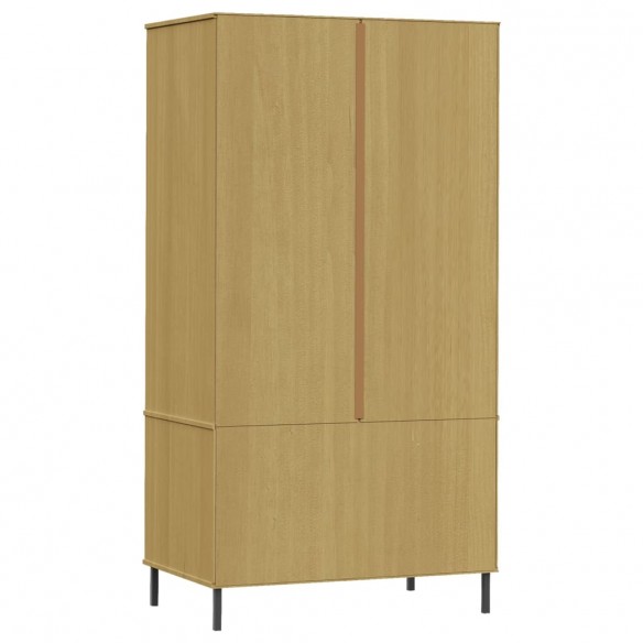 Garde-robe avec pieds en métal Marron 90x55x172,5 cm Bois OSLO