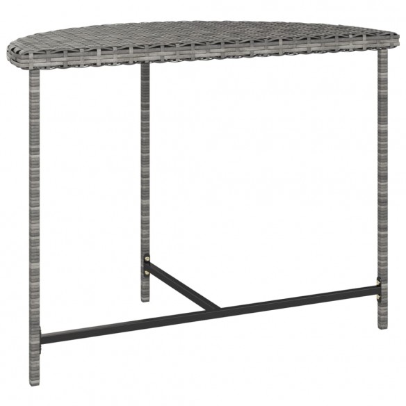 Table de jardin Gris 100x50x75 cm Résine tressée