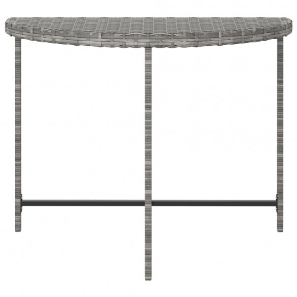 Table de jardin Gris 100x50x75 cm Résine tressée