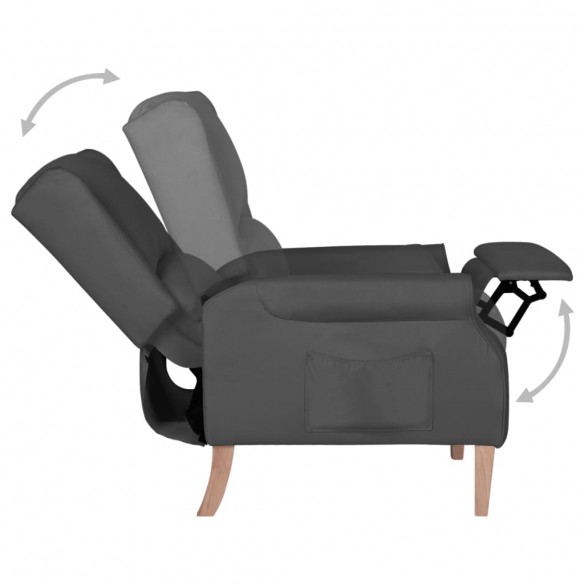 Fauteuil inclinable Gris foncé Tissu