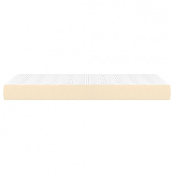 Matelas de lit à ressorts ensachés Crème 90x200x20 cm Tissu