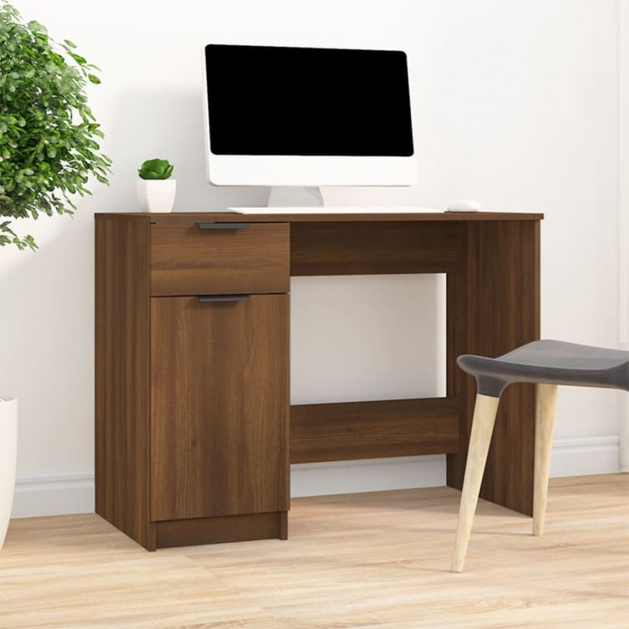 Bureau Chêne marron 100x50x75 cm Bois d'ingénierie