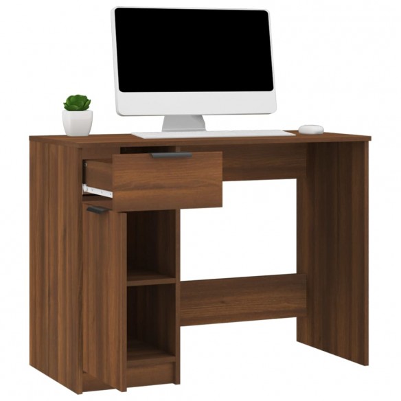 Bureau Chêne marron 100x50x75 cm Bois d'ingénierie