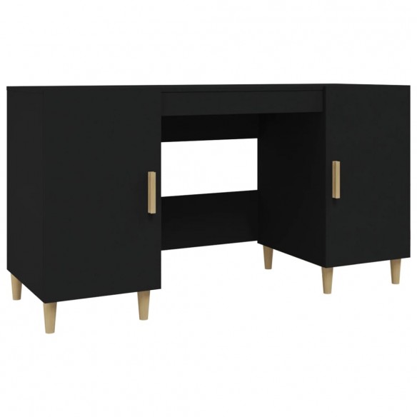 Bureau Noir 140x50x75 cm Bois d'ingénierie