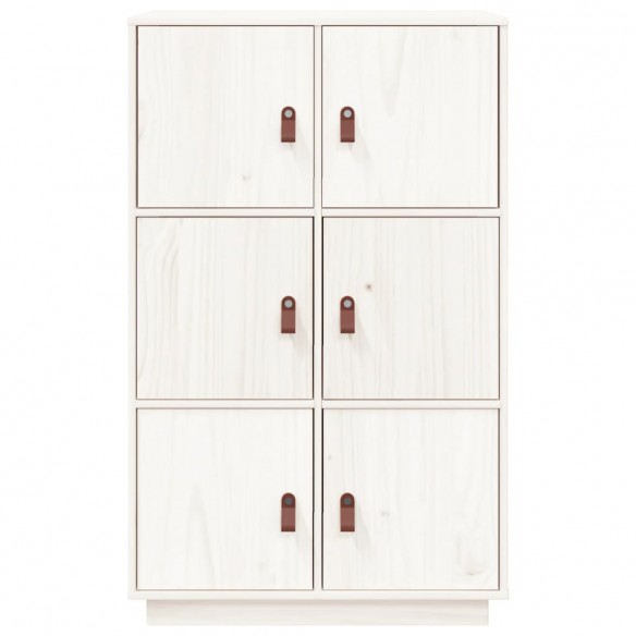 Buffet haut Blanc 67x40x108,5 cm Bois massif de pin