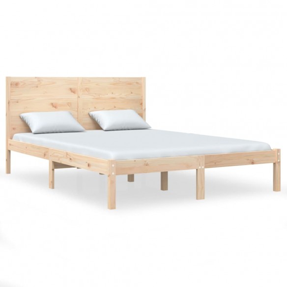 Cadre de lit bois massif 120x190 cm petit double