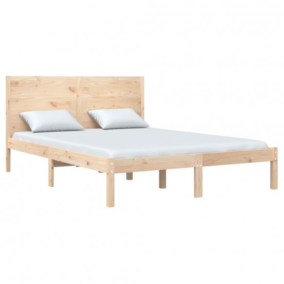 Cadre de lit bois massif 120x190 cm petit double