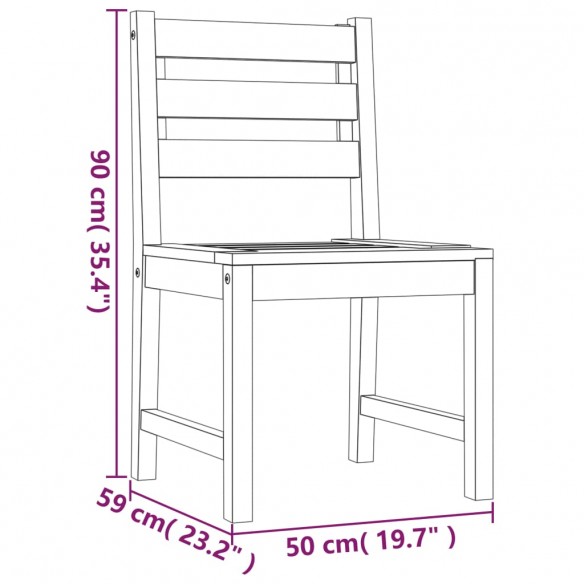 Chaises de jardin 8 pcs Bois de teck solide