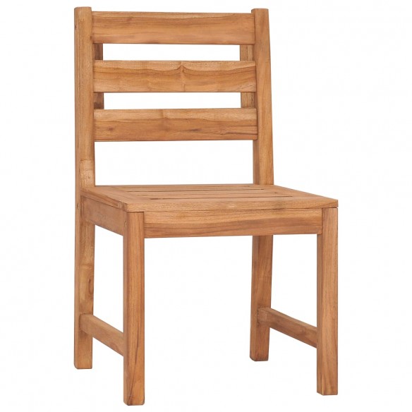 Chaises de jardin lot de 4 Bois de teck solide